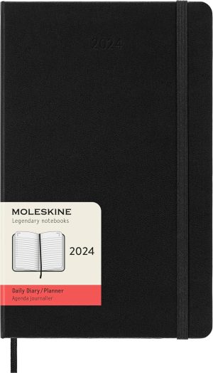 MOLESKINE2024-HARD WEEKLY MEDIUM BLACK