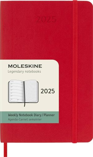 Moleskine Weekly Planner 2025 Scarlet Red